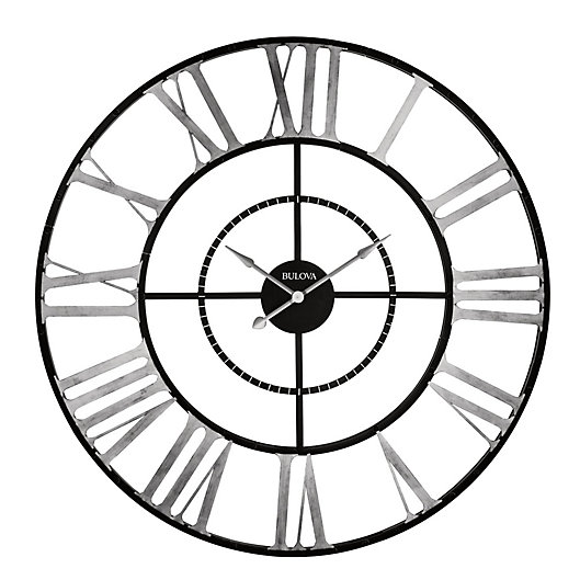 Alternate image 1 for Bulova Zeeland 60-Inch Wall Clock in Black/Silver