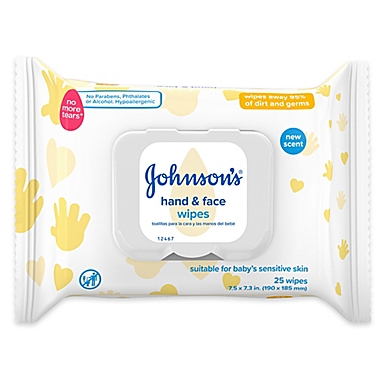 Johnson &amp; Johnson&reg; 25-Count Baby Hand and Face Wipes. View a larger version of this product image.