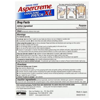 Aspercreme&reg; 3-Count Max Strength Lidocaine XL Patches. View a larger version of this product image.