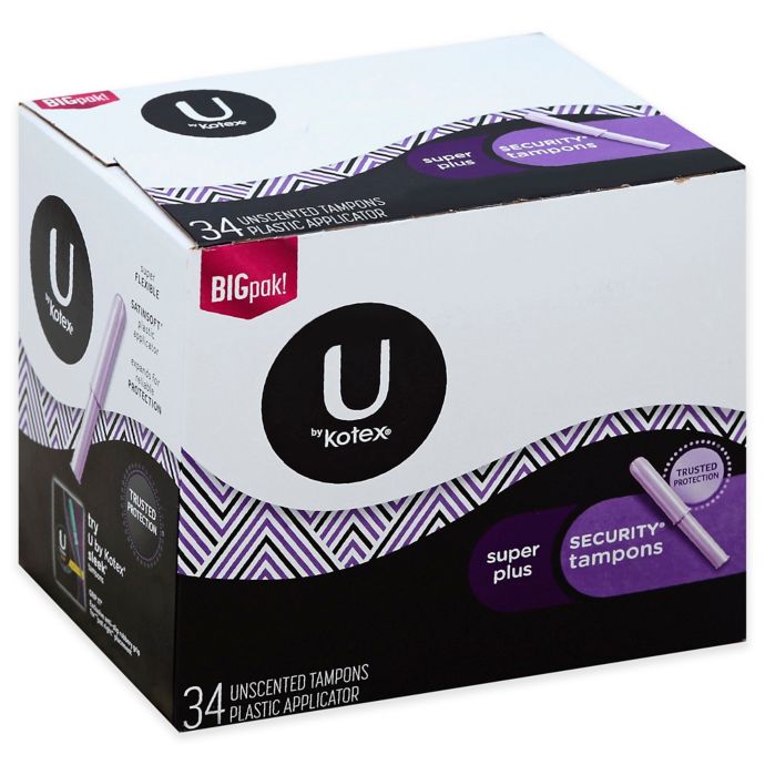 U By Kotex Security 34 Count Unscented Super Plus Tampons Bed Bath Beyond