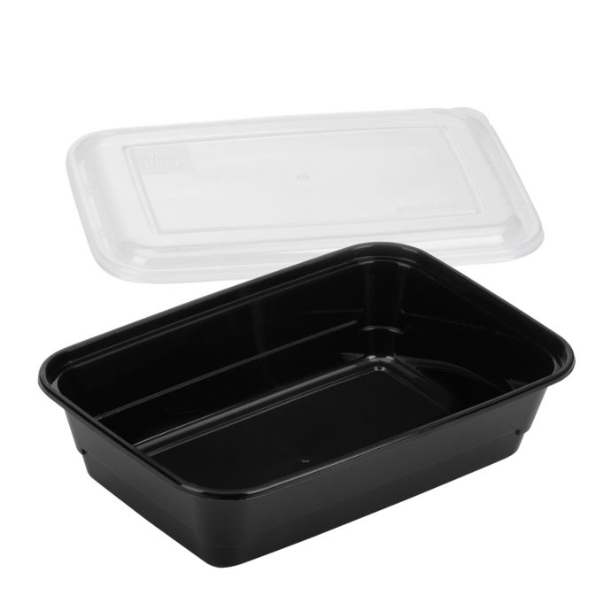 Download GoodCook Meal Prep 1-Compartment Food Storage Containers (10-Pack) in Black | Bed Bath & Beyond