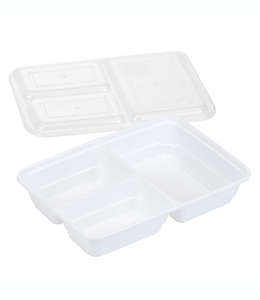 Contenedores de alimentos de plástico GoodCook Meal Prep con 3 compartimentos, 10 piezas