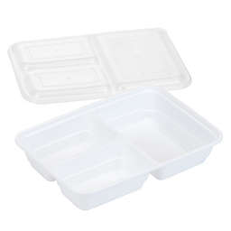 GoodCook Meal Prep 3-Compartment Food Storage Containers (10-Pack) in White