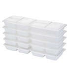 Alternate image 2 for GoodCook Meal Prep 3-Compartment Food Storage Containers (10-Pack) in White
