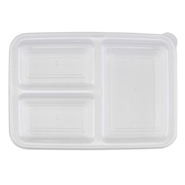 GoodCook Meal Prep 3-Compartment Food Storage Containers (10-Pack) in White. View a larger version of this product image.