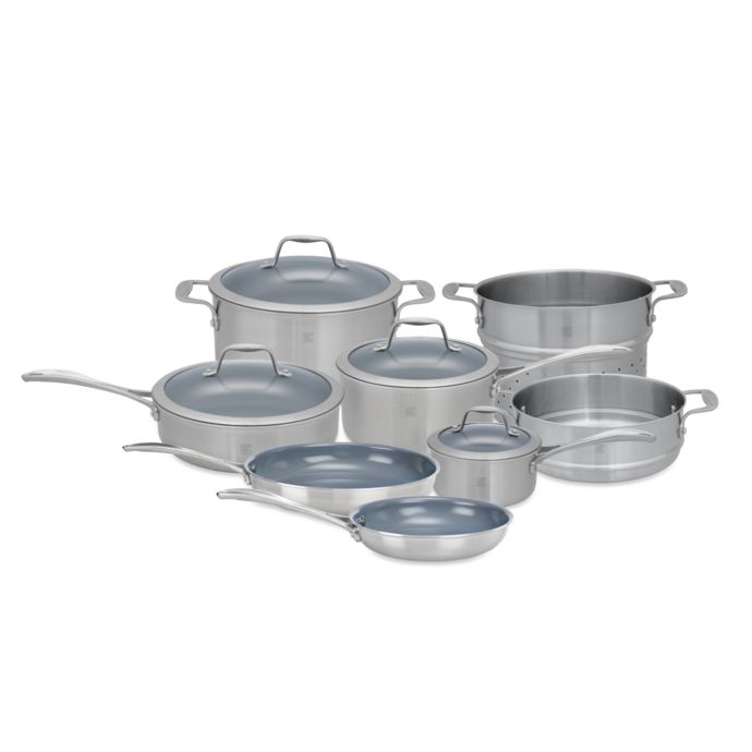 Zwilling J A Henckels Vistaclad Ceramic Nonstick 10 Piece Cookware Set Crate And Barrel Cookware Set Pots And Pans Sets Pots And Pans