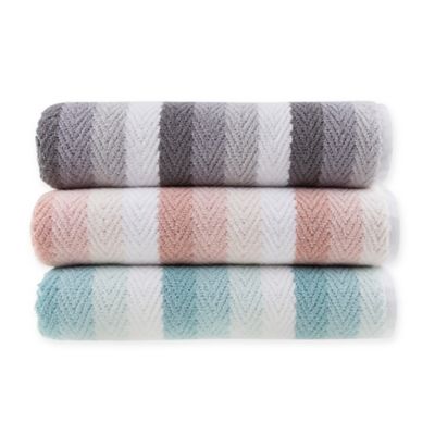 pink and grey hand towels