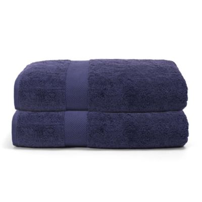 navy blue bath sheets