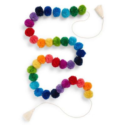 O.B. Designs 10-Foot Rainbow Pom-Pom Garland