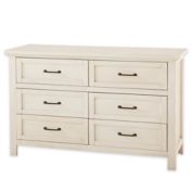 Westwood Design Westfield 6-Drawer Double Dresser in Brushed White