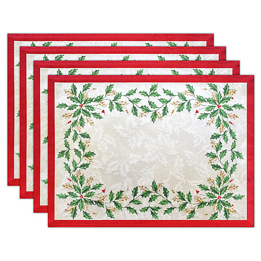 Lenox Holiday Ivory Set Of 4 Placemats 