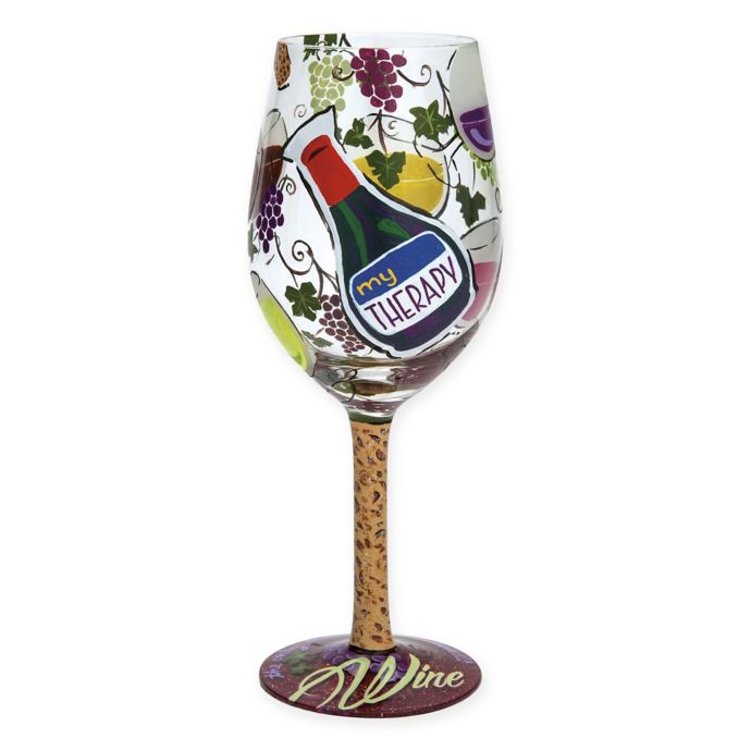 Lolita "My Therapy" Stemmed Wine Glass