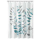 Alternate image 3 for iDesign&reg; Laurel 72-Inch Fabric Shower Curtain in Blue/Green