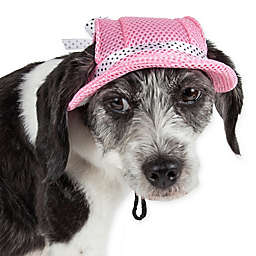 Pet Life® Sea Spot Medium Mesh Brimmed Pet Hat in Pink
