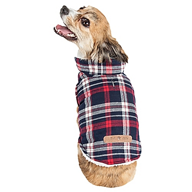 Pet Life&reg; X-Small Puddler Plaid Insulated Dog Coat in Black. View a larger version of this product image.