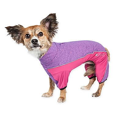 Pet Life&reg; Active Chase-Pacer Heathered Performance Dog Tracksuit. View a larger version of this product image.