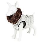 Alternate image 3 for Pet Life&reg; Luxe Purrlage Medium Dog Coat in Grey