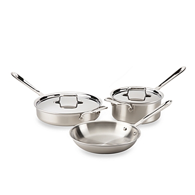 All-Clad d5&reg; Brushed Stainless Steel 5-Piece Cookware Set. View a larger version of this product image.