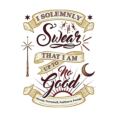 Harry Potter "I Solemnly Swear That I Am Up To No Good " 20" x 10" Wall Decal 