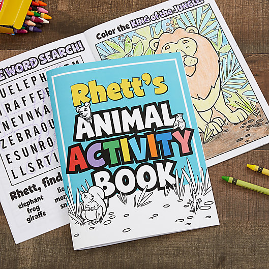 Alternate image 1 for Amazing Animals Personalized Coloring Activity Book