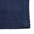 Alternate image 1 for Vellux Cotton Loom Woven Full/Queen Blanket in India Blue