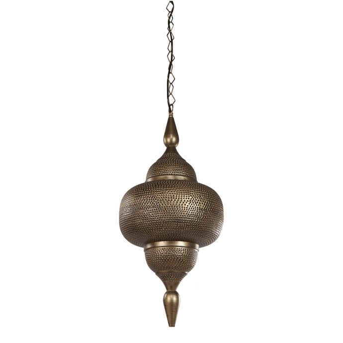 Renwil Kenzy Downrod Mount Pendant Light in Gold Antique Bed Bath