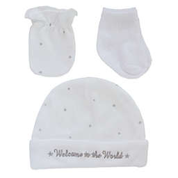 Little Me™ Welcome to the World 3-Piece Layette Set in Grey