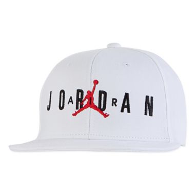 Nike&reg; Jordan&reg; Infant Air Jumpman Snapback Hat in White. View a larger version of this product image.