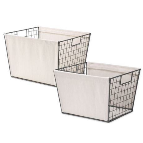 white tote basket