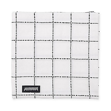 Dono&Dono Mono Bean Muslin Cuddle Blanket in Black/White. View a larger version of this product image.