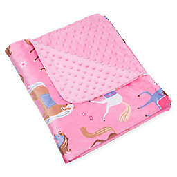Wildkin Horses Plush Blanket in Pink