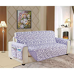 Leaf Reversible Loveseat Cover in Lilac