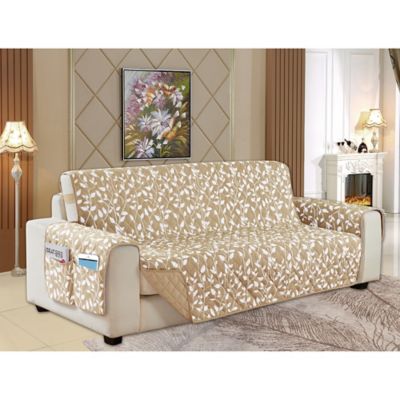 Leaf Reversible Sofa Cover Bed Bath, Leather Sofa Covers For Winter
