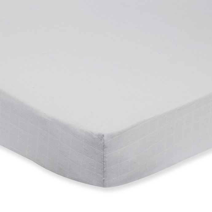aden + anais® Muslin Crib Sheet in Solid Grey | Bed Bath & Beyond