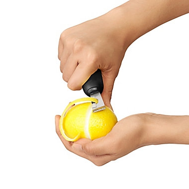 OXO Good Grips&reg; Citrus Zester with Channel Knife in Black. View a larger version of this product image.