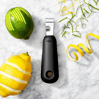 OXO Good Grips&reg; Citrus Zester with Channel Knife in Black. View a larger version of this product image.