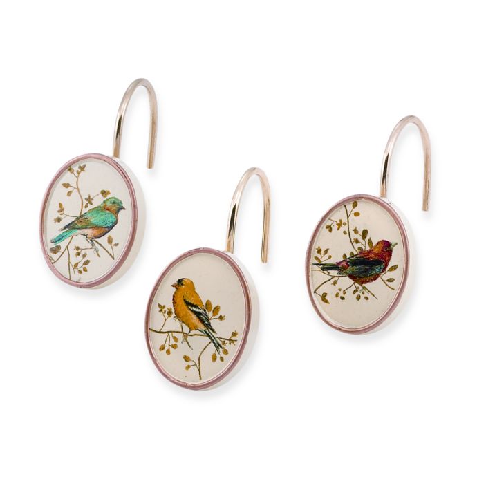 Avanti Gilded Bird Shower Curtain Hooks (Set of 12) Bed Bath and