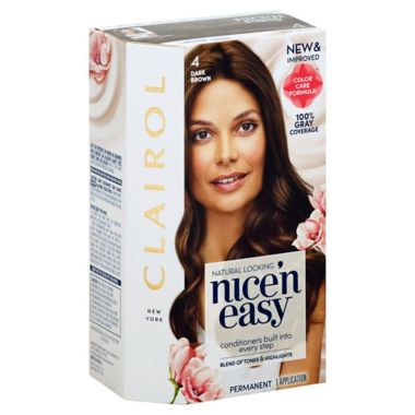Clairol® Nice'n Easy Permanent Hair Color in 4 Dark Brown | Bed Bath &  Beyond