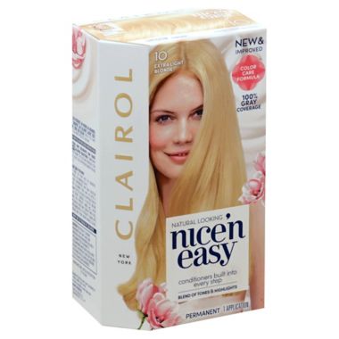 Clairol® Nice'n Easy Permanent Hair Color in 10 Extra Light Blonde | Bed  Bath & Beyond