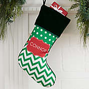Preppy Chic Personalized Christmas Stocking