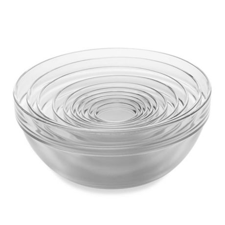 glass mixing bowls with spout
