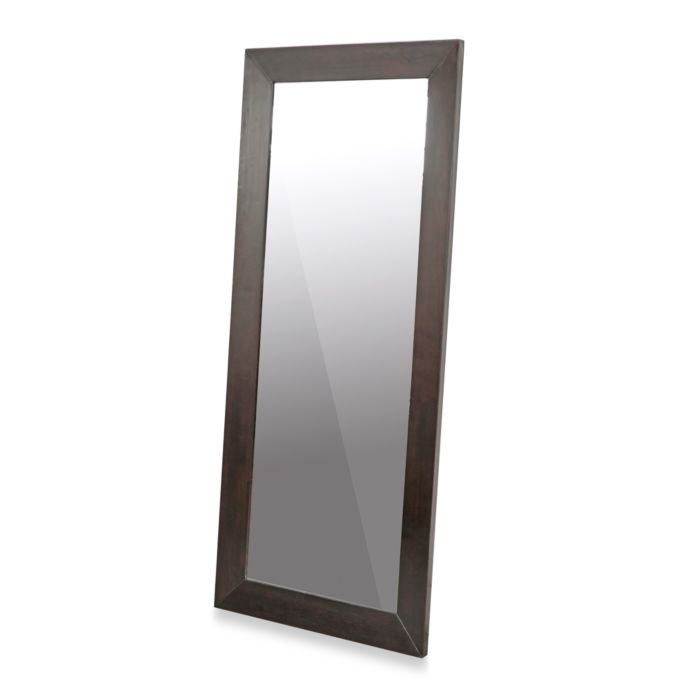 Daffodil Dark Brown Wood Frame Floor Mirror | Bed Bath ...