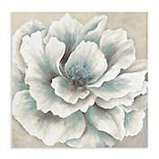 Masterpiece Art Gallery Blue and Cream Peony 24-Inch x 24-Inch Canvas Wall Art