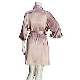 Lillian Rose&trade; Large/X-Large Satin Bridesmaid Robe in Champagne