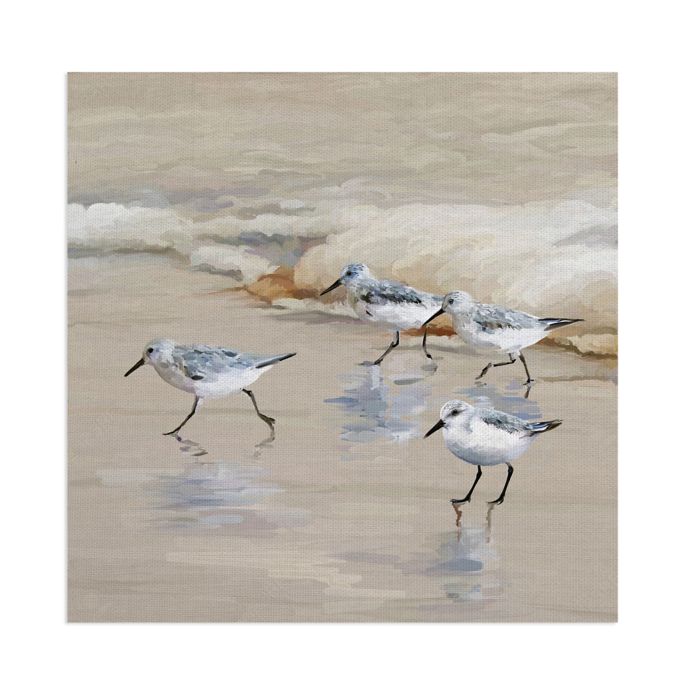 Masterpiece Art Gallery Sandpiper Beach I Amber Canvas Wall Art | Bed ...