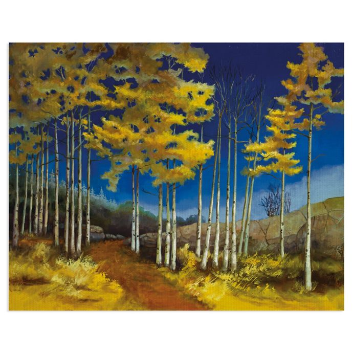 Sue Darius Yellow Aspen Canvas Wall Art Bed Bath Beyond