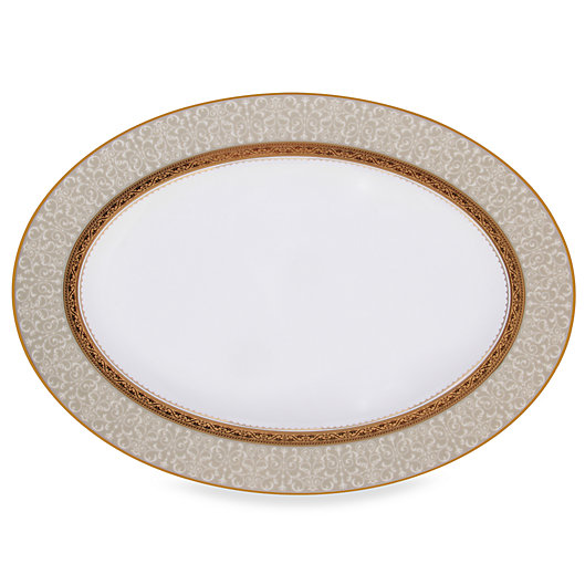 Alternate image 1 for Noritake® Odessa Gold 14-Inch Oval Platter