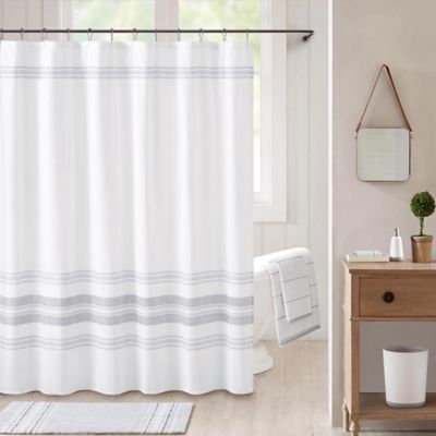 striped shower curtain