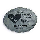 Alternate image 0 for Personalized Paw Prints on My Heart Memorial Garden Stone