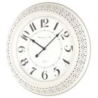 Alternate image 0 for Sterling &amp; Noble&trade; Farmhouse Collection Pierced Metal 21-Inch Wall Clock in Cream
